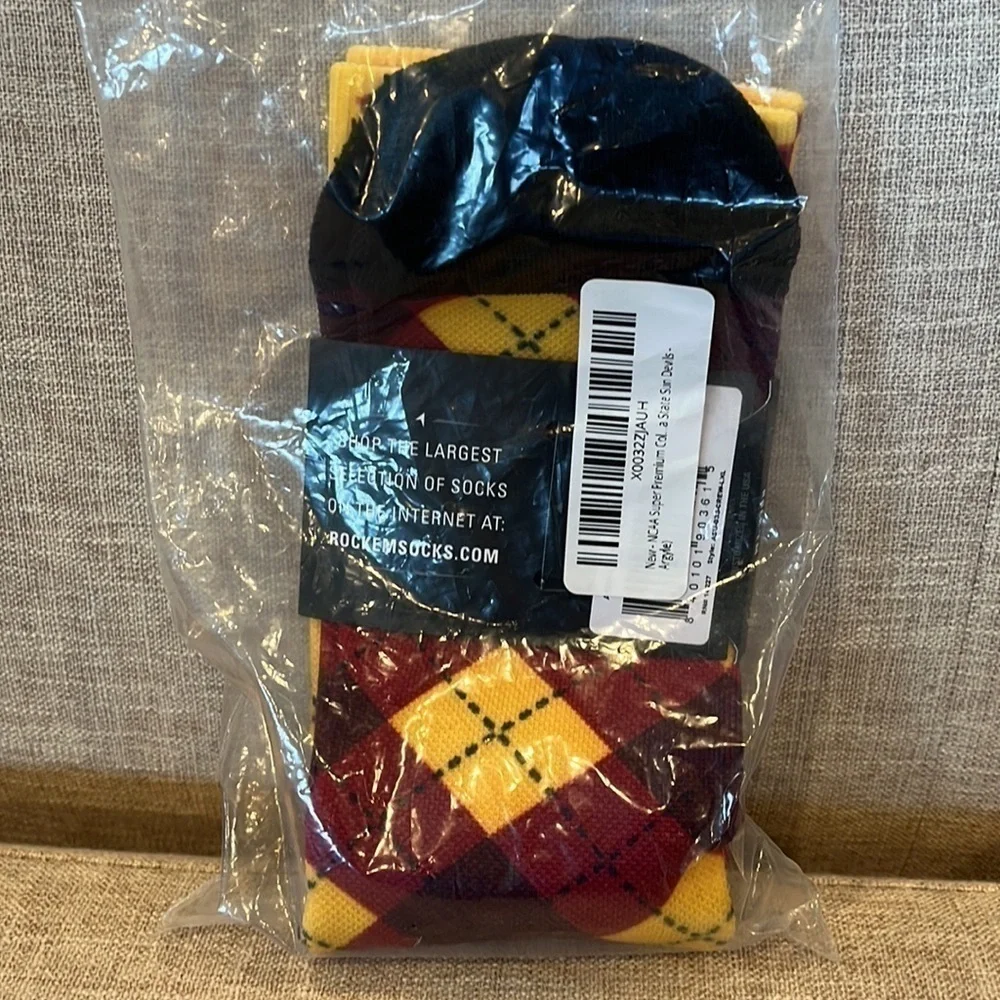 NCAA Super Premium College Fan Socks Arizona State University Socks New!